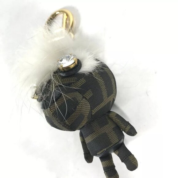 FENDI ZUCCA Logo Monster Space Monkey Key Holder Monkey Bag Charm - Picture 6 of 11